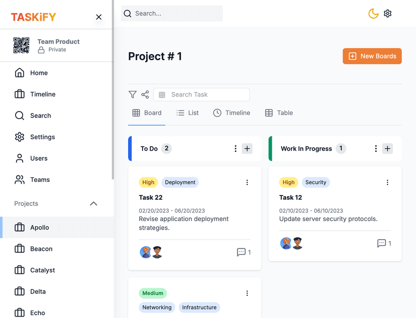 Taskify Project Management